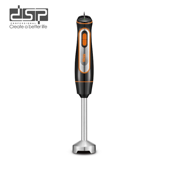 DSP Immersion Blender Handheld, 500W Cordless Electric Hand Mixer with 4 Stainless Steel Blades, 6-Speed Electronic Touch Control & LED Display, Detachable 304 Stainless Steel Stirring Bar for Smoothies, Puree, Baby Food
