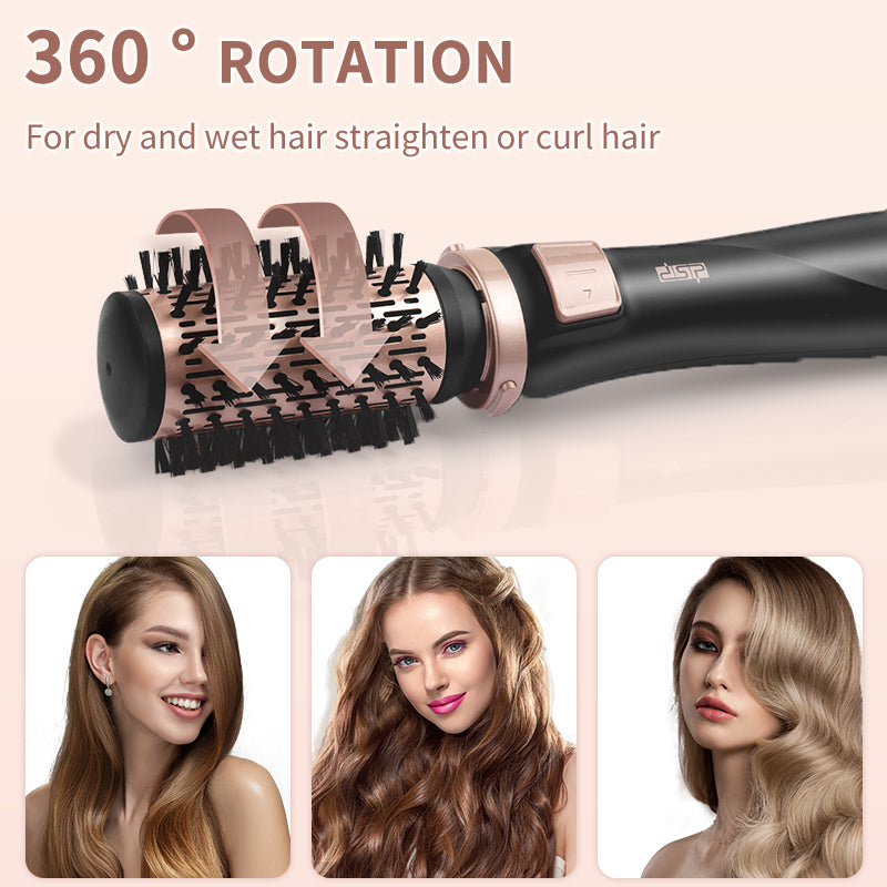 5 in 1 Rotating Hot Air Styler, 1000W RS365 Motor 27000RPM, 3 Heat Settings with Soft Switch & Overheat Protection for Damage Free Salon Styling at Home