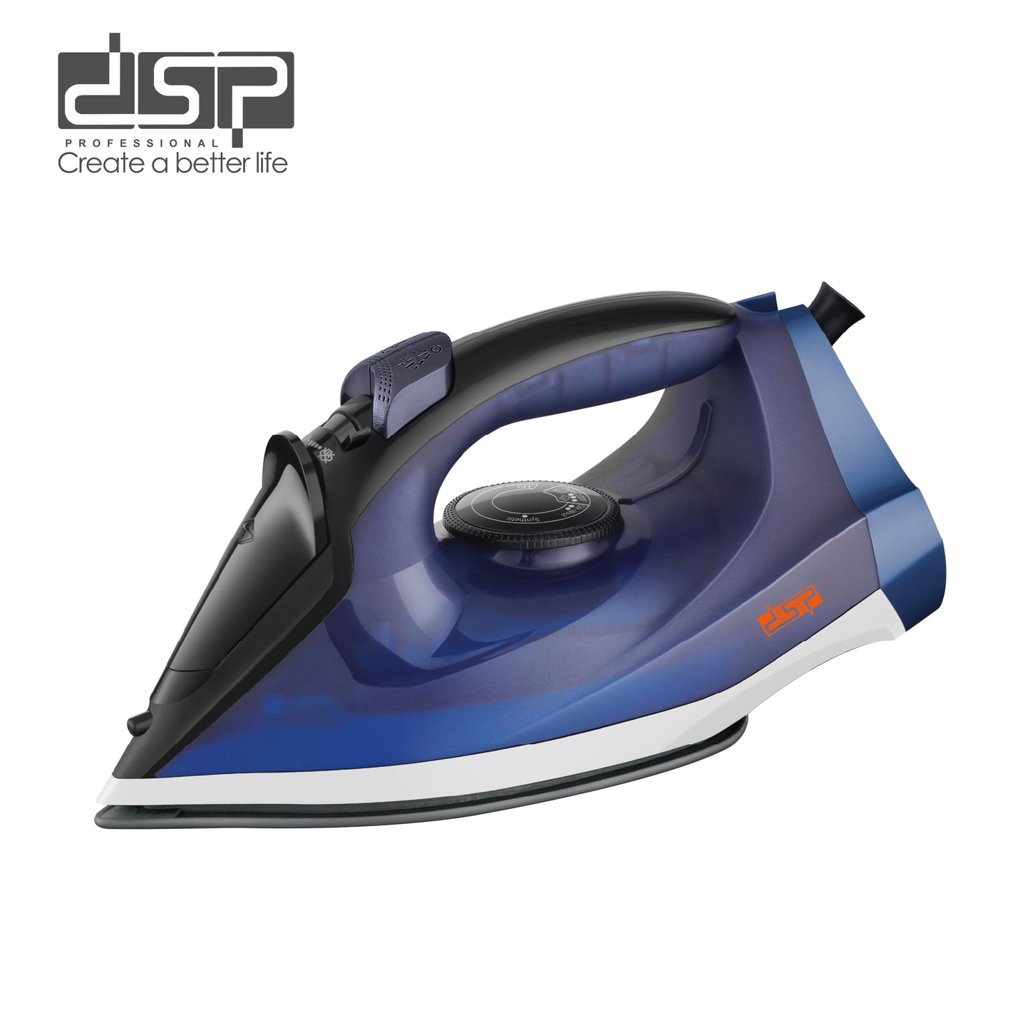 DSP Hot Seller 2000W Ceramic Steam Iron, Adjustable Temp, Continuous & Vertical Steam for Home Garment Care