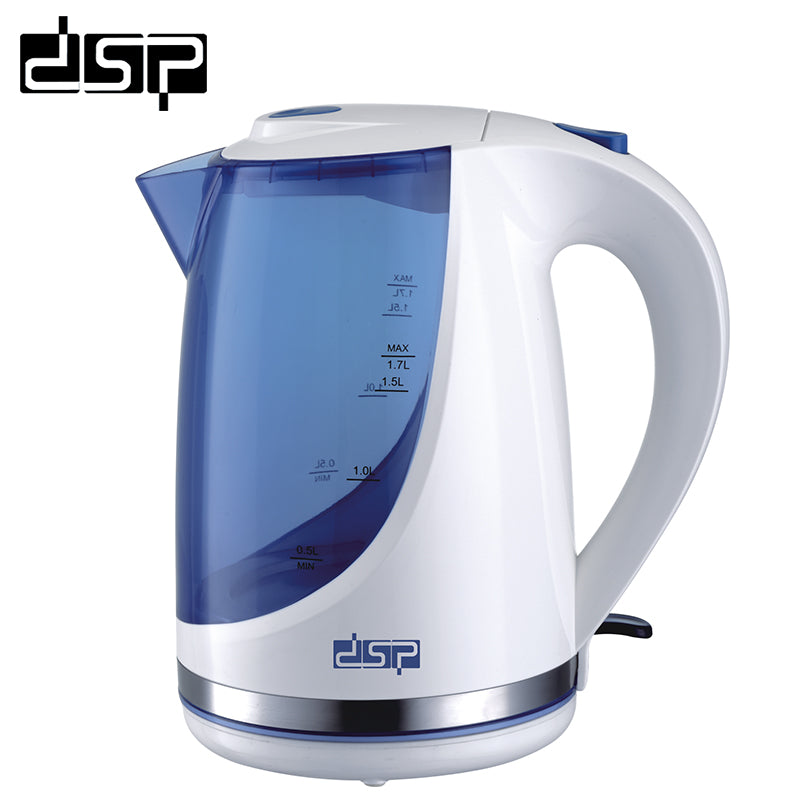 DSP Electric Kettle 1.7L – Fast Boiling Hot Water Kettle for Tea & Coffee, Auto Shut-Off, Boil-Dry Protection, 360° Rotating Base & Water Level Window, Safe & Efficient Kitchen Appliances (2200W, BPA Free)