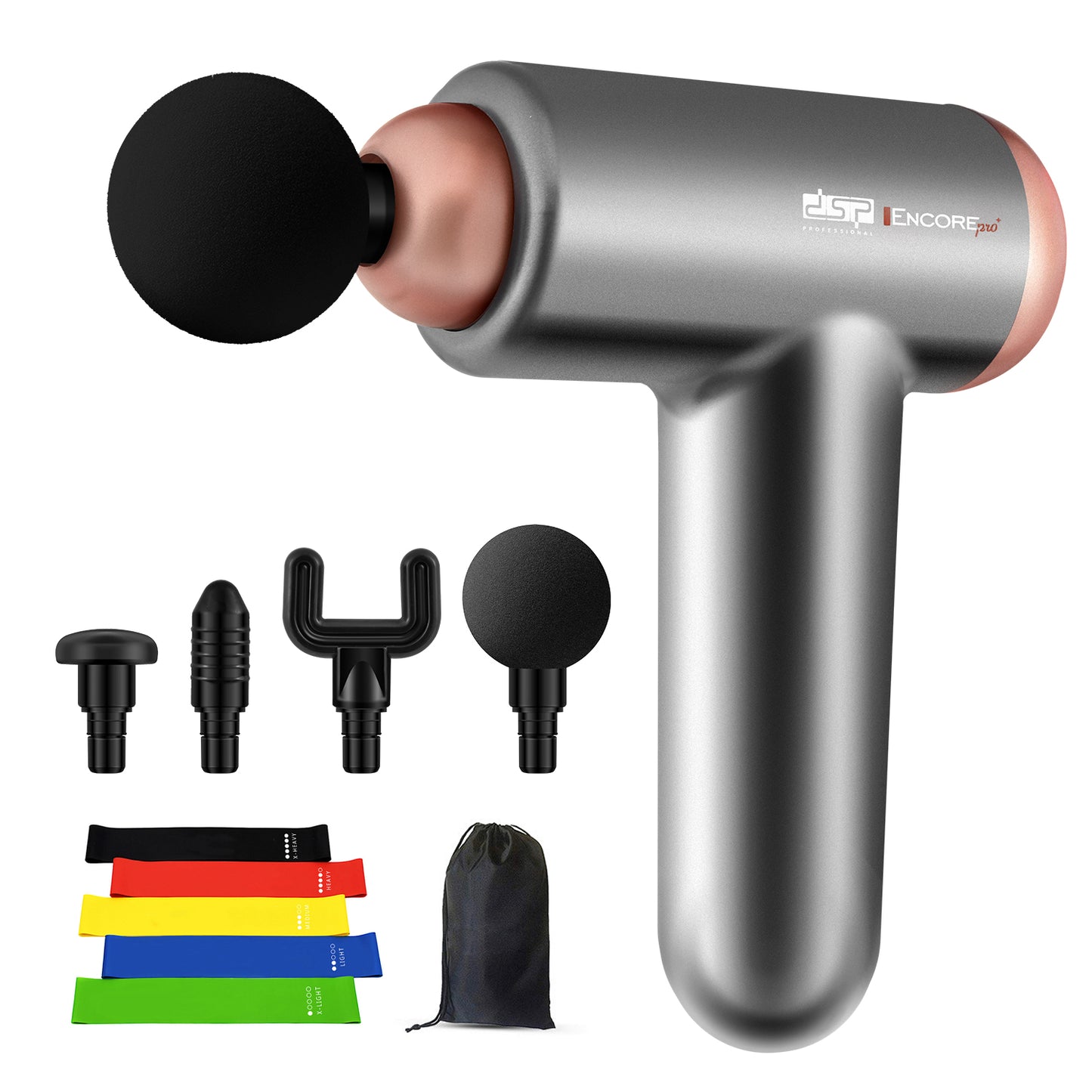 Dual 18650 Battery 24W  Professional Massage Gun, 3000RPM Deep Tissue with 32 Speeds & 4 Attachments for Home Muscle Recovery