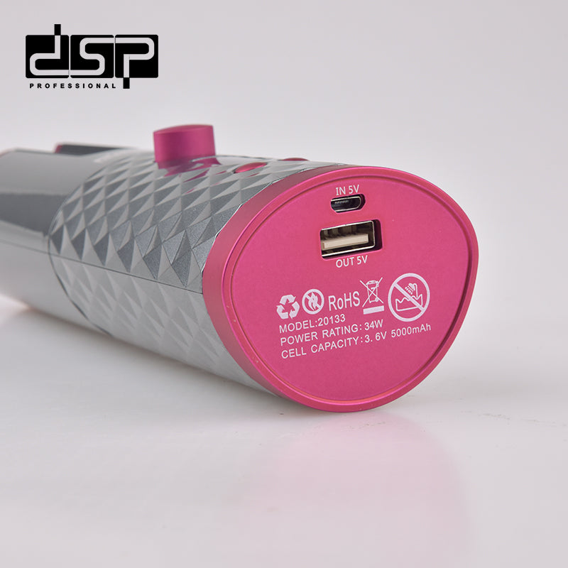 DSP Hot Seller Ceramic Hair Curler 30W 9mm PTC Adjustable Temp 360° Cord for Gentle Curls Home Salon Styling