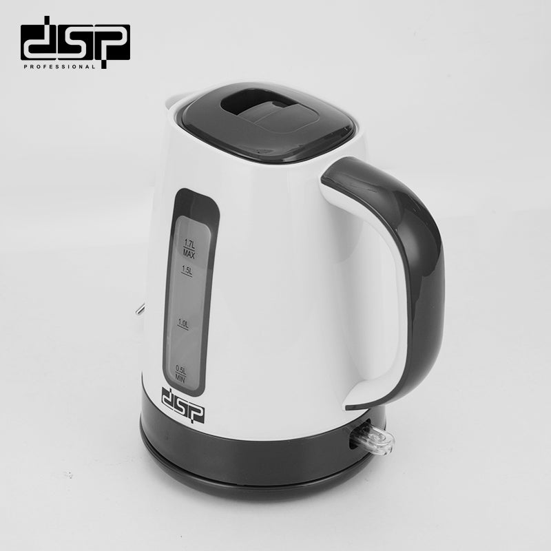 DSP Electric Kettle 1.7L, Fast Boiling Water Kettle for Home & Kitchen, BPA-Free with Auto Shut-Off, Removable Filter, Boil-Dry Protection & LED Indicator – 2200W, 360° Rotating Base, Stainless Steel Heating
