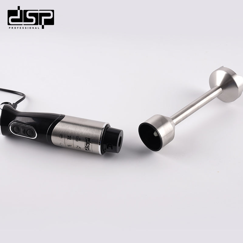 DSP 4-in-1 Handheld Immersion Blender, 800W Stick Blender with 600ml Cup, Egg Whisk & Chopper, Turbo Mode, Variable Speed, Stainless Steel Blades, Ideal for Soup, Smoothie, Puree, Home Kitchen