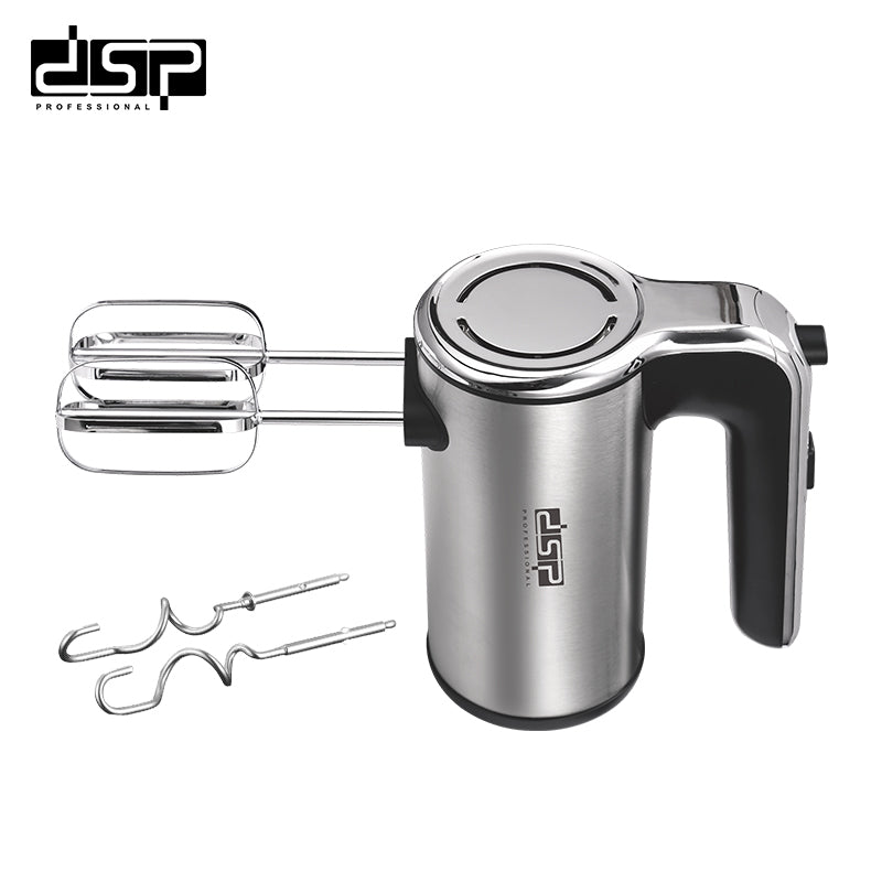 DSP 200W Electric Hand Mixer, 5-Speed with Turbo, Stainless Steel Beaters & Dough Hooks, 220-240V for Home Baking, Cake, Whipped Cream