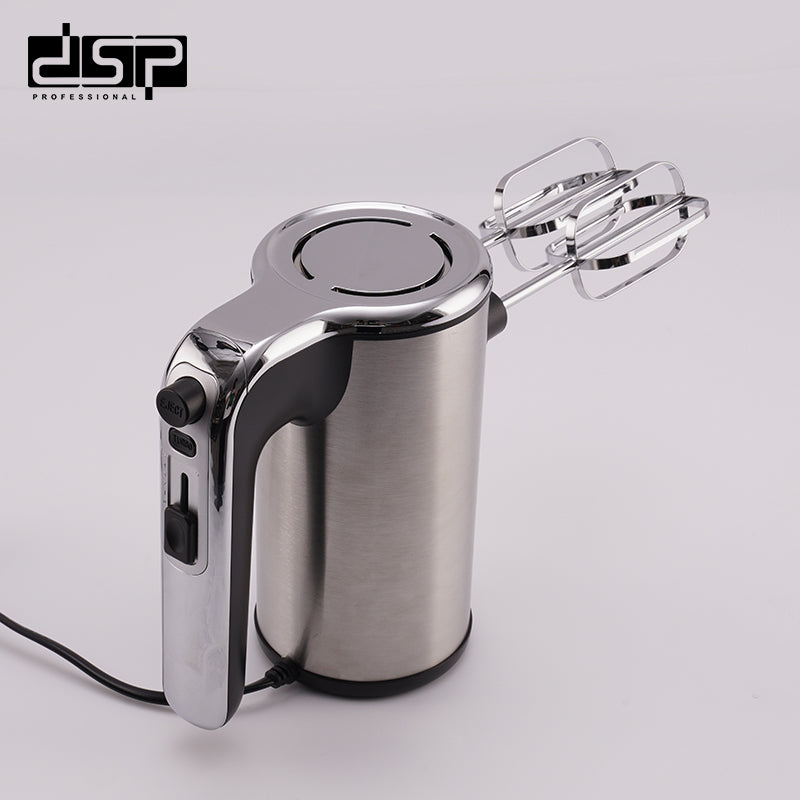 DSP 200W Electric Hand Mixer, 5-Speed with Turbo, Stainless Steel Beaters & Dough Hooks, 220-240V for Home Baking, Cake, Whipped Cream
