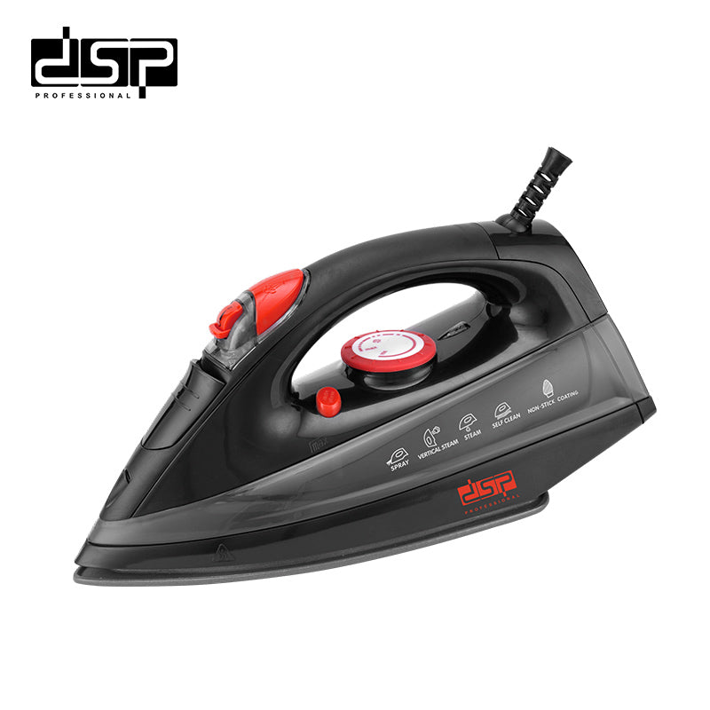 DSP Steam Iron with Retractable Cord - 2200W Powerful Clothes Steamer, Ceramic Soleplate, Adjustable Temp, Self-Cleaning & Overheat Protection for Home Use