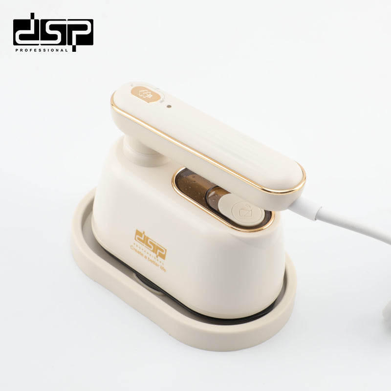 DSP Portable Steam Iron for Clothes - 1000W Fast Heating Handheld Clothes Steamer with 140ml Water Tank, Retractable Cord, Overheat Protection & Foldable Design - Perfect for Home Use