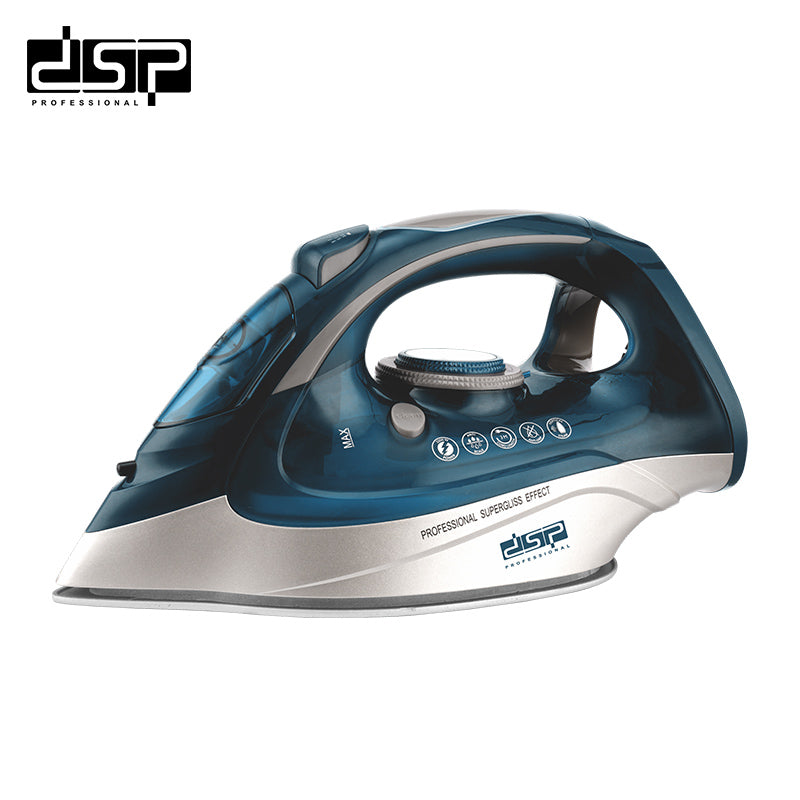 DSP 2200W Steam Iron for Clothes, Ceramic Soleplate, 300ml Water Tank, Adjustable Steam & Vertical Steam, Retractable Cord, Self-Cleaning – Powerful & Efficient Ironing