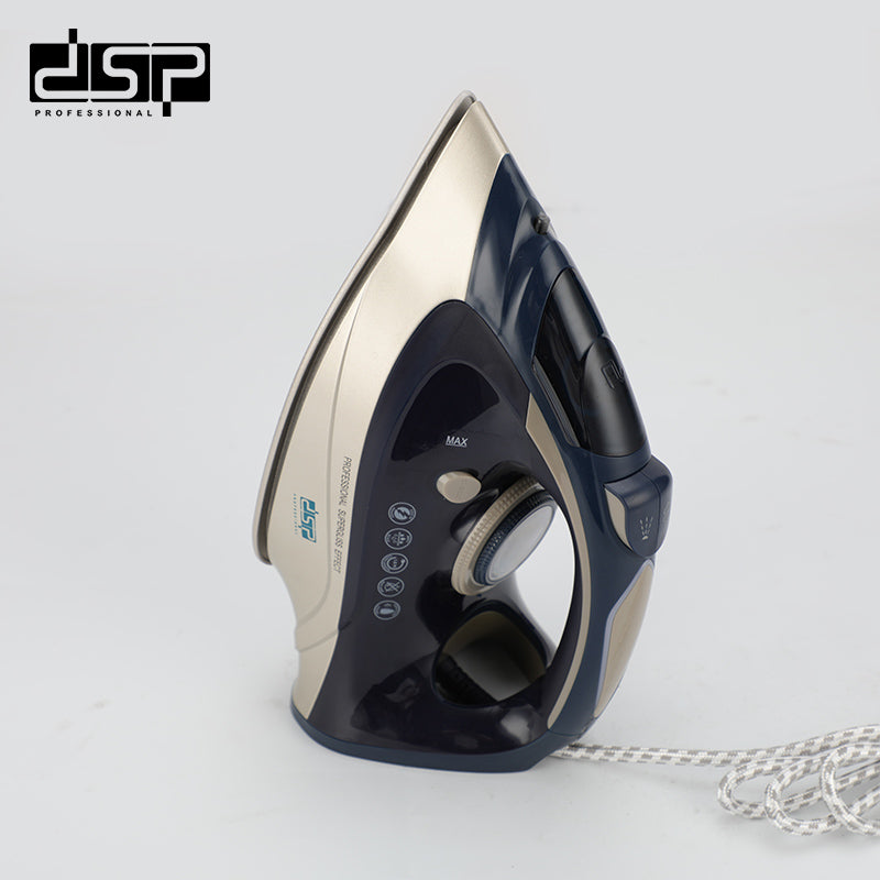 DSP 2200W Steam Iron for Clothes, Ceramic Soleplate, 300ml Water Tank, Adjustable Steam & Vertical Steam, Retractable Cord, Self-Cleaning – Powerful & Efficient Ironing