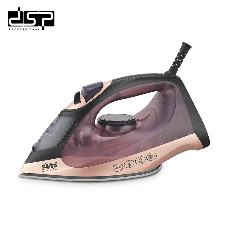 DSP 2200W Steam Iron for Clothes – Ceramic Soleplate, Adjustable Steam, Self-Cleaning, Vertical Steam, Anti-Drip, Powerful & Long-Lasting Steam for All Fabrics