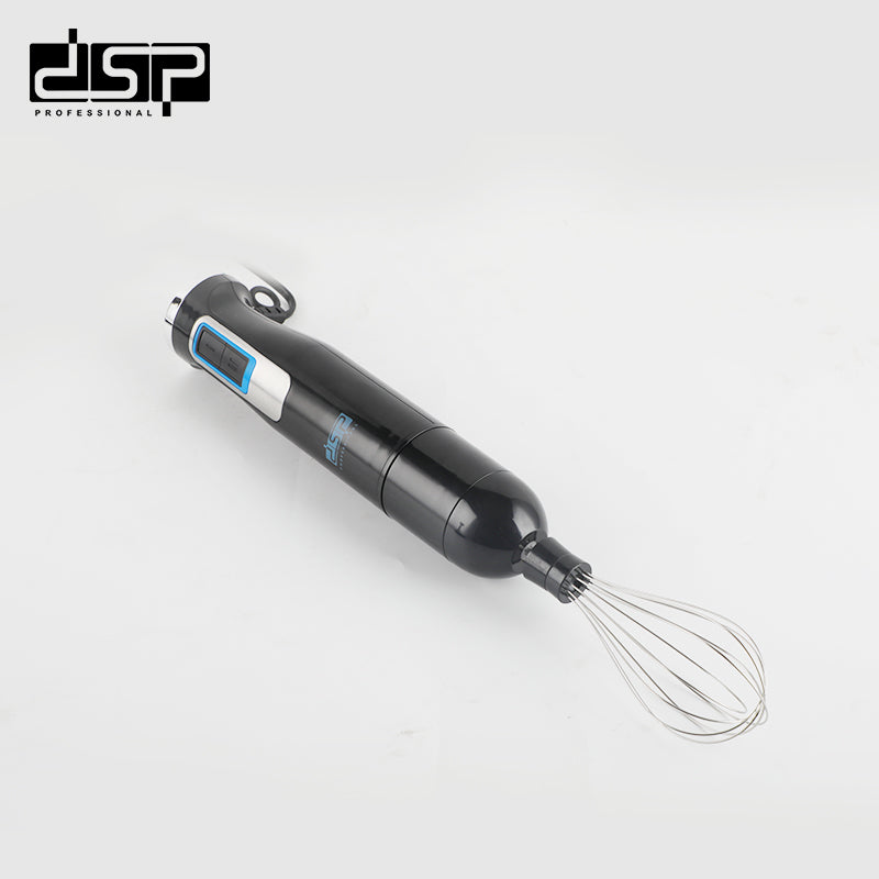 DSP 4-in-1 Hand Blender | 1200W Powerful Immersion Blender with 2 Speeds & Variable Control | Stainless Steel Blades & Removable Stirring Bar | Includes Whisk, Frother & Base | for Smoothies, Soup, Baby Food (220-240V)