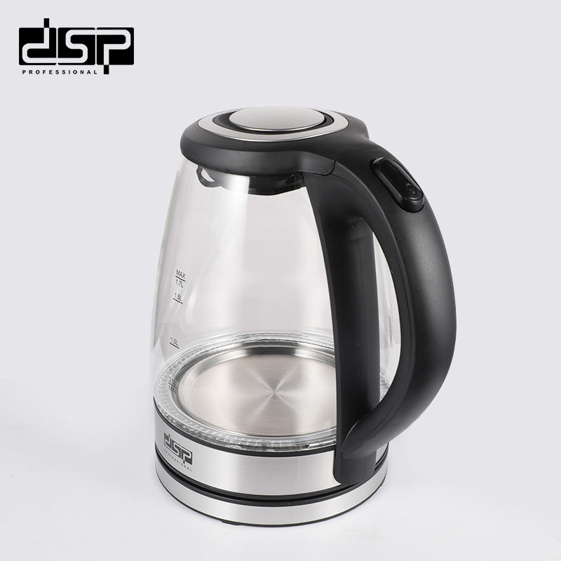 DSP Electric Kettle 1.7L, 2200W Fast Boiling Hot Water Kettle with Auto Shut-Off, Stainless Steel Heating Element, BPA-Free & Cordless Design for Home & Kitchen