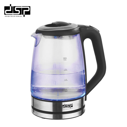 DSP Electric Kettle 2.0L, 2200W Fast Boiling Hot Water Kettle with Auto Shut-Off, BPA-Free Stainless Steel, Cordless & 360° Rotatable Base for Home Kitchen Appliances