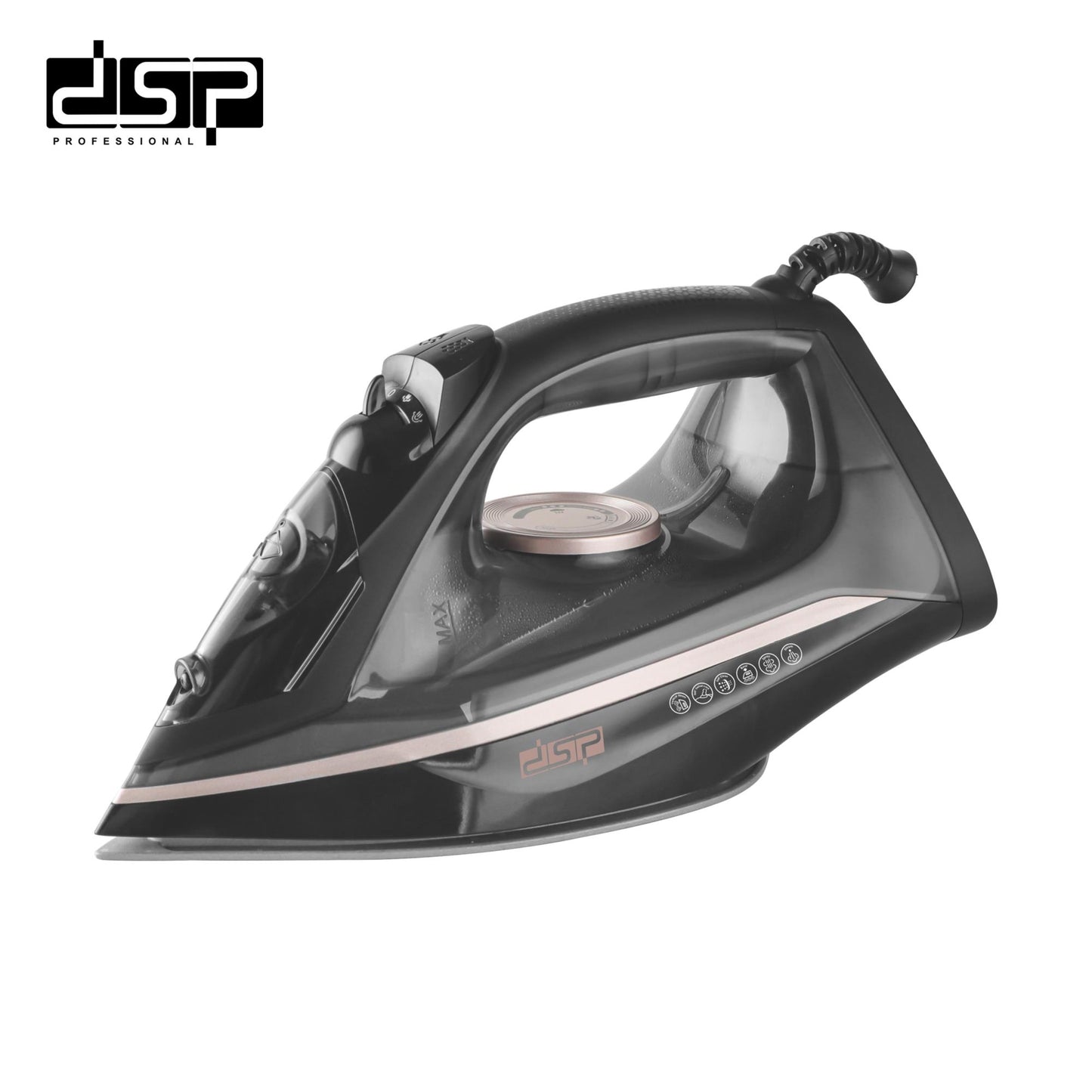 DSP 2200W Steam Iron for Clothes – Ceramic Soleplate, Adjustable Steam & Temperature, 380ml Water Tank, Self-Cleaning, Anti-Drip, Retractable Cord – Powerful & Fast Wrinkle Removal