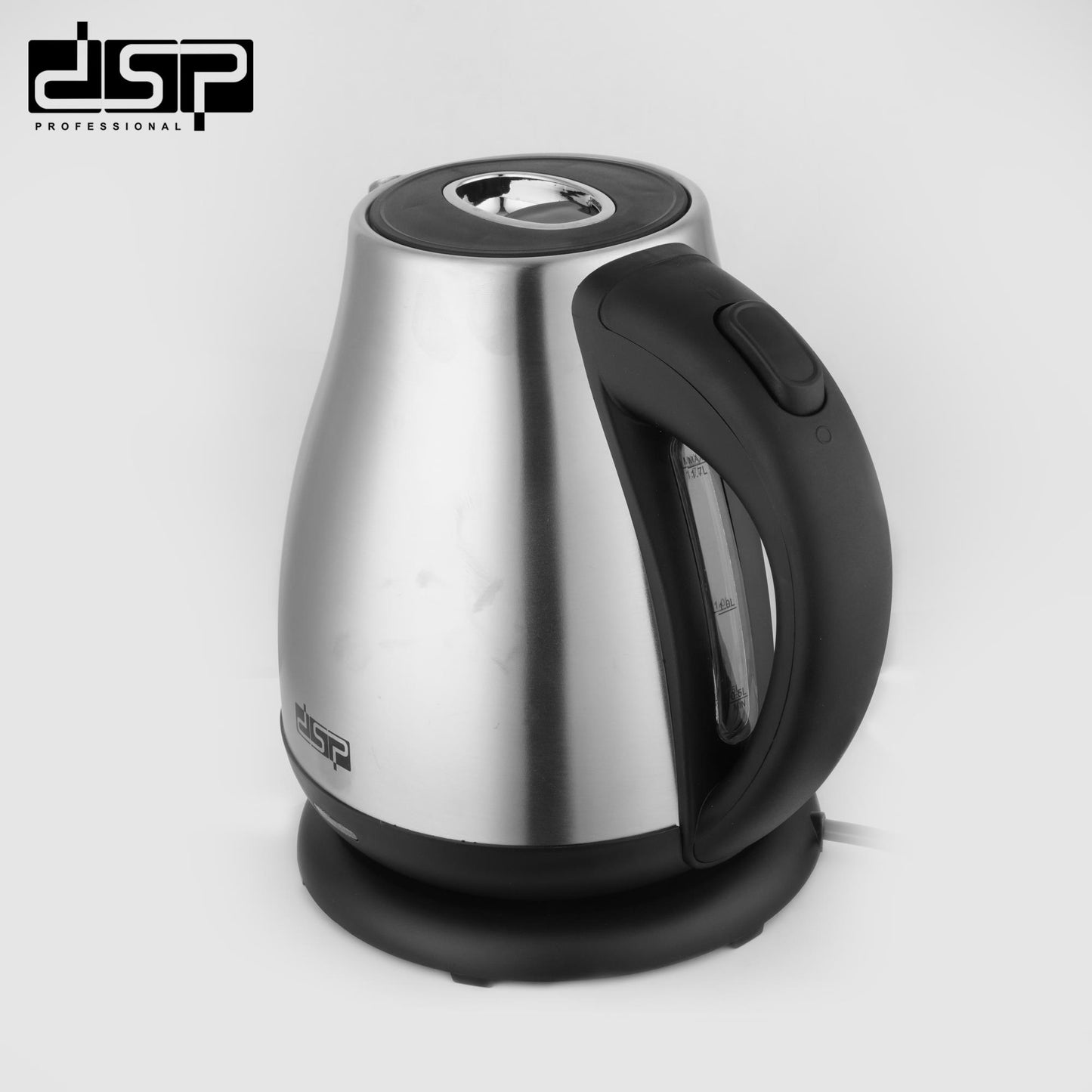 DSP Electric Kettle 1.7L, 2200W Fast Boiling Hot Water Kettle with 304 Stainless Steel, Auto Shut-Off & Boil-Dry Protection, 360° Cordless Base for Home Kitchen Appliances