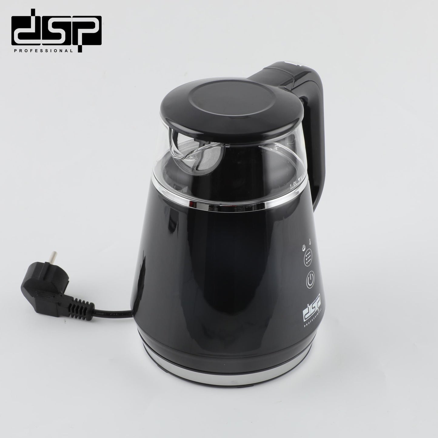 DSP 1.0L Electric Kettle – Glass Boiling Water Kettle with Auto Shut Off, 5 Temp Settings & Keep Warm, BPA-Free, Fast Boil & Anti-Scald Design
