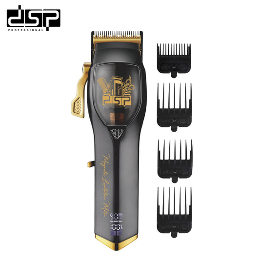 9000RPM Magnetic Levitation Professional Hair Clipper, 2500mAh DLC Blade 4 Combs Kit, Digital Display