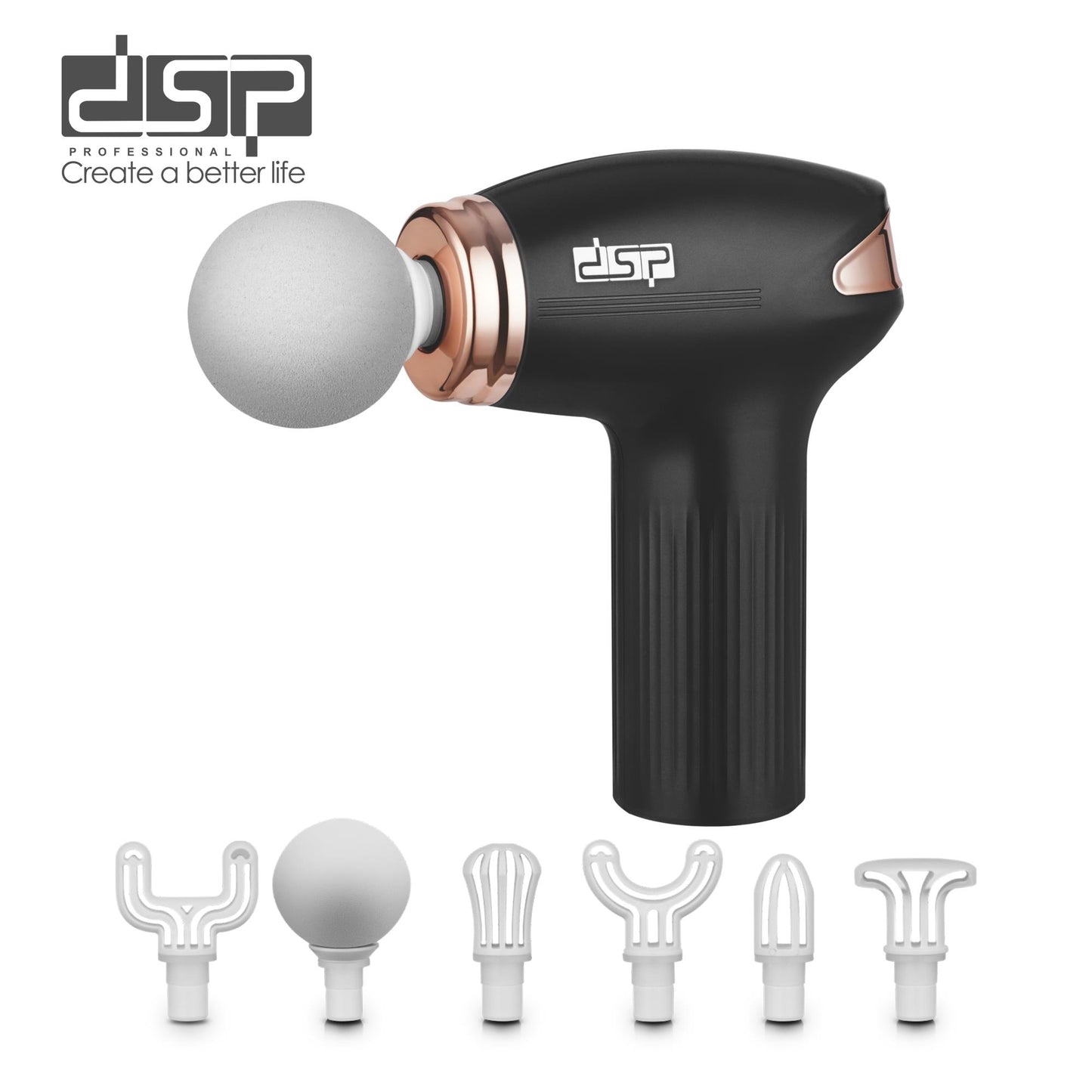 Professional 6-Speed Massage Gun, 4000RPM Powerful Muscle Relief with 7 Heads & 6-Color LED, 5H Long Use for Body Recovery