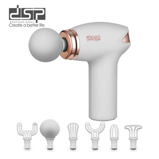 Professional 6-Speed Massage Gun, 4000RPM Powerful Muscle Relief with 7 Heads & 6-Color LED, 5H Long Use for Body Recovery