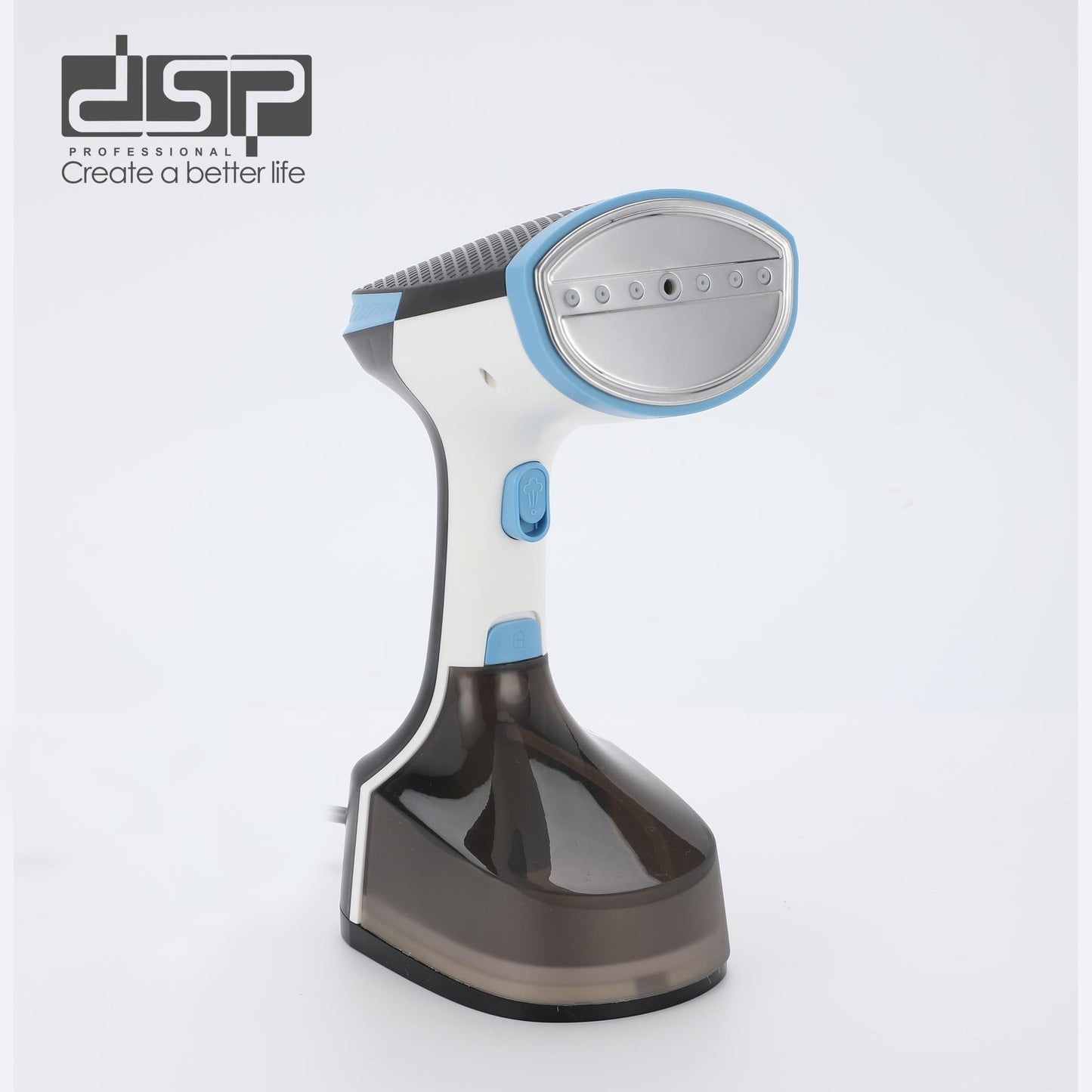 DSP Handheld Garment Steamer for Clothes, 1500W Portable Travel Steamer with 300ml Tank, 304 Stainless Steel Plate, 3-in-1 Hanging/Flat/Ironing, Fast 15s Preheat – Mini Steamer for Home Use