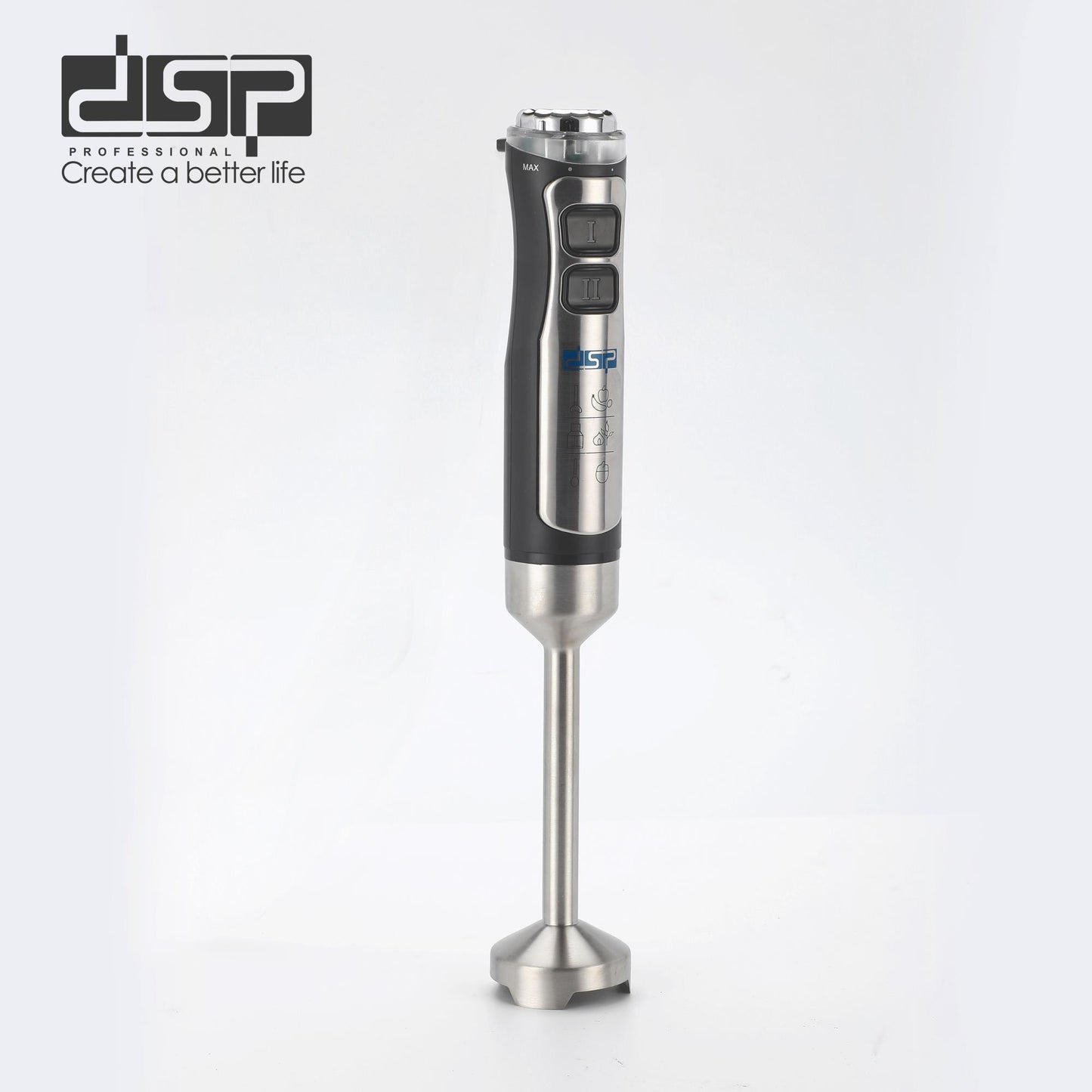 DSP 5 in 1 Immersion Blender Set - 1000W Handheld Stick Blender with 304 Stainless Steel Blades, Variable Speed, 700ml Measuring Cup & Accessories for Smoothies, Soup & Baby Food