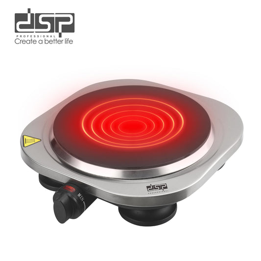 DSP Portable Infrared Electric Stove Top Burner – 1200W Countertop Cooktop with Adjustable Thermostat, Fast Heating (300°C in 36s), Stainless Steel Housing & Non-Skid Feet for Home Cooking