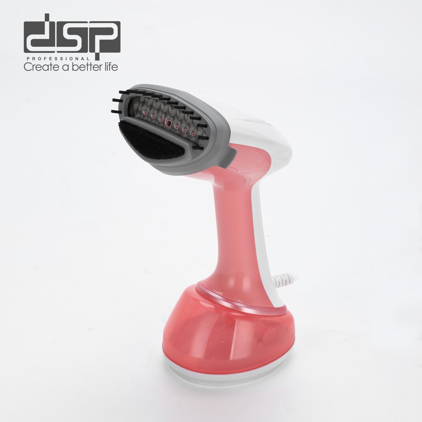 DSP Handheld Garment Steamer for Clothes, 1700W Portable Travel Steamer with 350ml Tank, Stainless Steel Plate, Fast 30s Heat-Up, 3-in-1 Hanging/Flat/Ironing – White