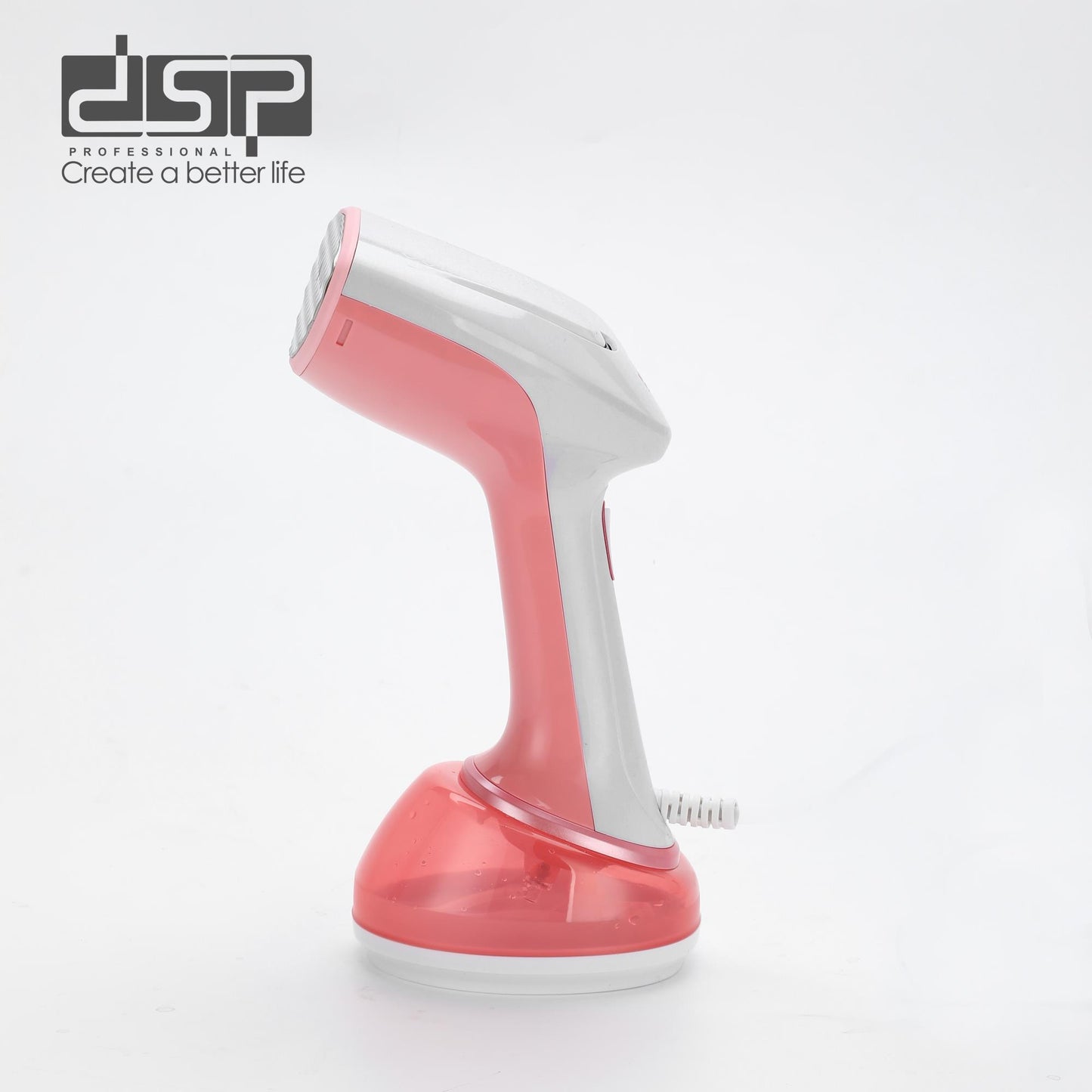 DSP Handheld Garment Steamer for Clothes, 1700W Portable Travel Steamer with 350ml Tank, Stainless Steel Plate, Fast 30s Heat-Up, 3-in-1 Hanging/Flat/Ironing – White