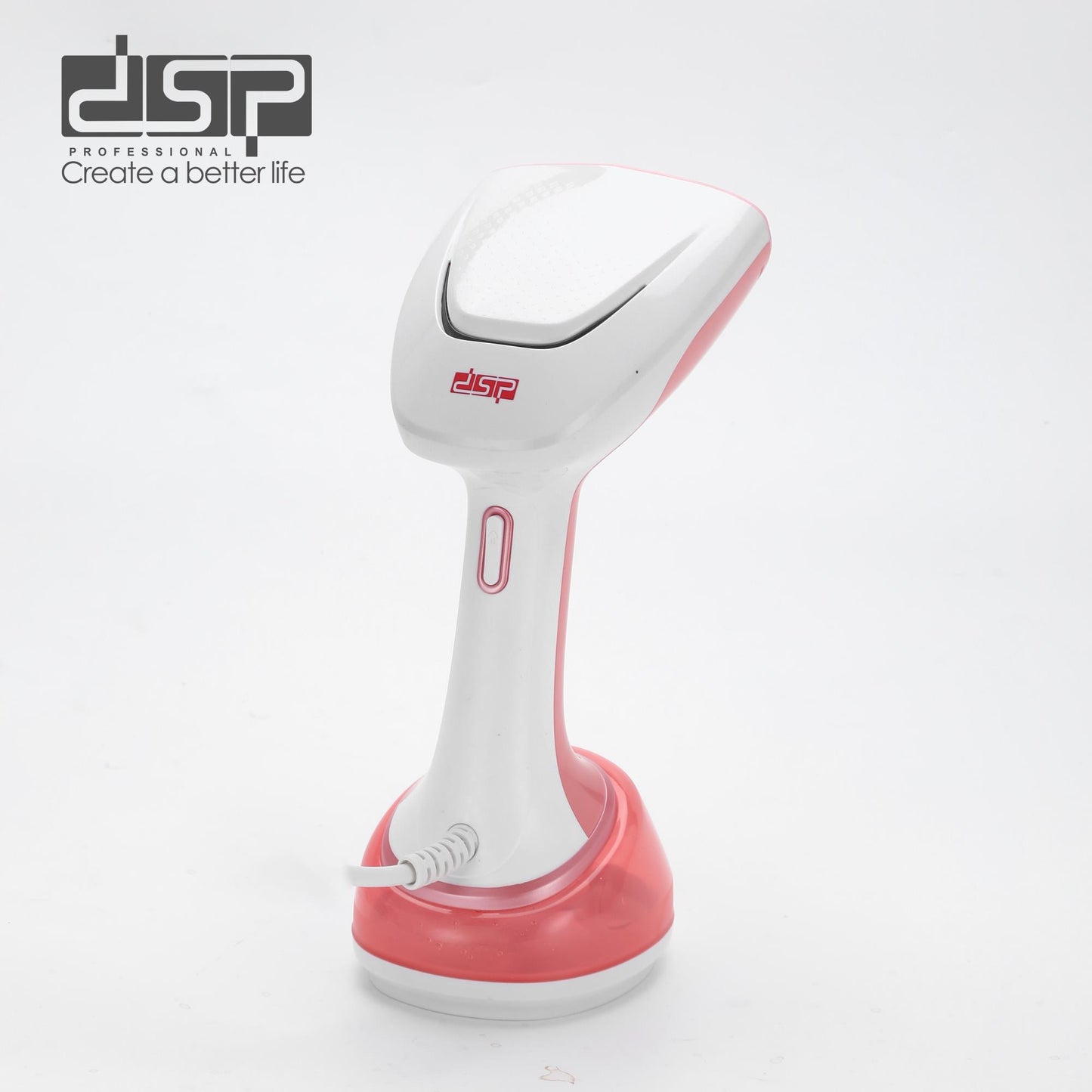 DSP Handheld Garment Steamer for Clothes, 1700W Portable Travel Steamer with 350ml Tank, Stainless Steel Plate, Fast 30s Heat-Up, 3-in-1 Hanging/Flat/Ironing – White