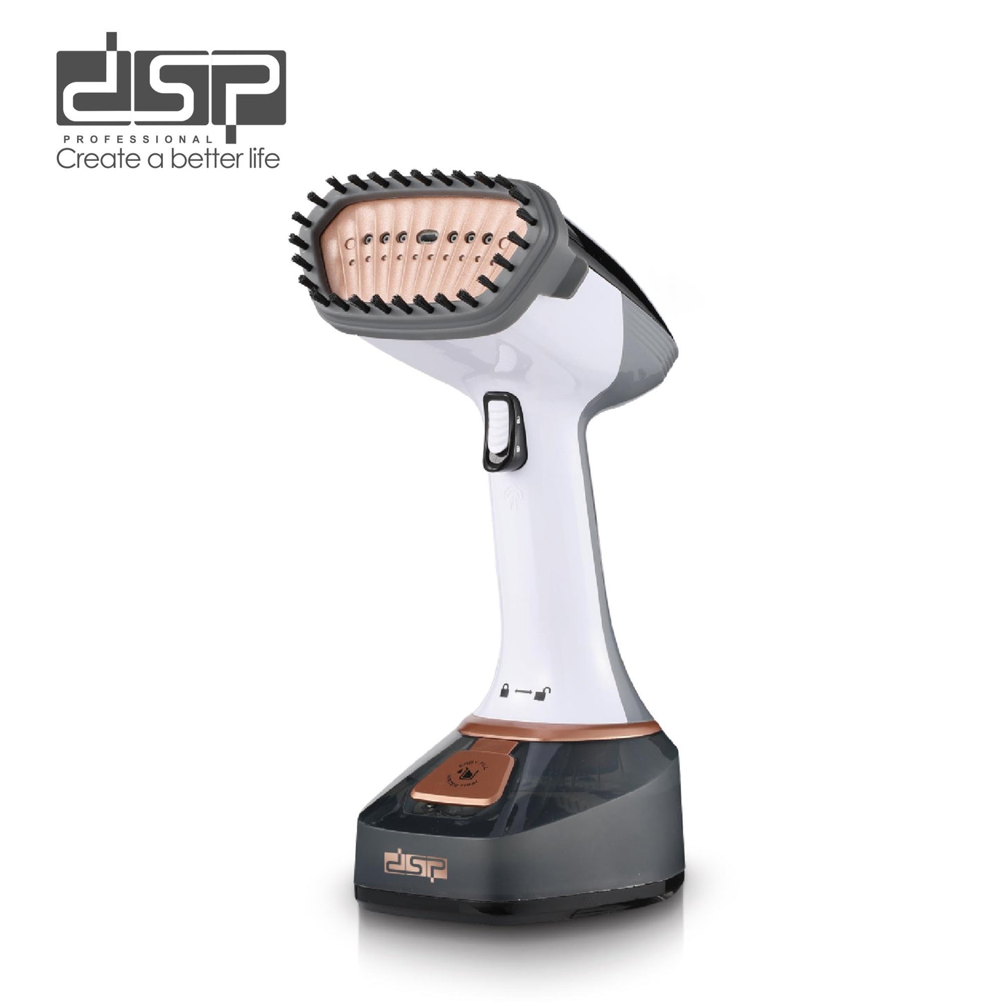 DSP Handheld Garment Steamer for Clothes – 1400W Travel Steamer with Ceramic Panel, 320ml Removable Tank, 15-25g/min Steam, 3-in-1 Hanging/Flat/Ironing, Overheat Protection – Perfect for Home Use