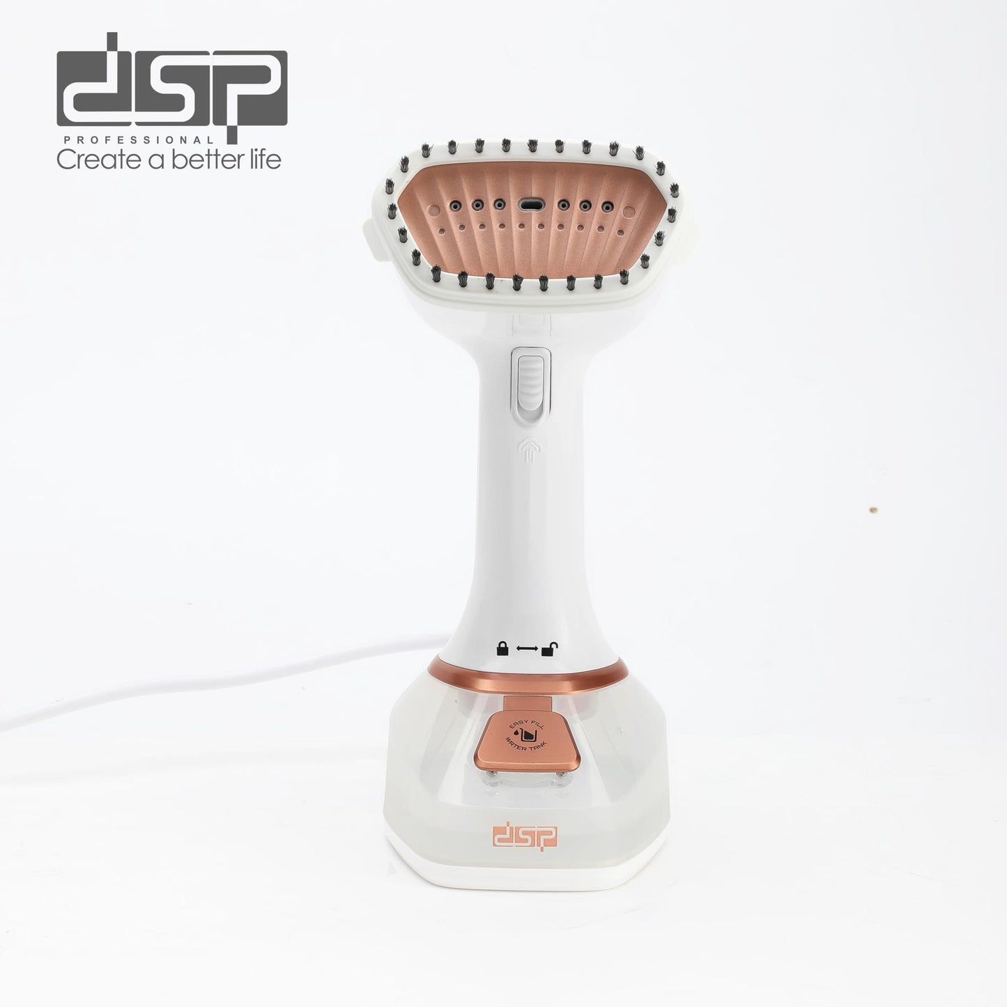 DSP Handheld Garment Steamer for Clothes – 1400W Travel Steamer with Ceramic Panel, 320ml Removable Tank, 15-25g/min Steam, 3-in-1 Hanging/Flat/Ironing, Overheat Protection – Perfect for Home Use