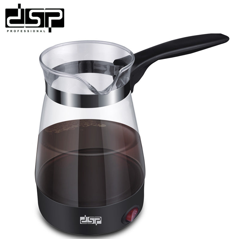DSP 12 Cup Glass Coffee Pot Replacement - 500ml, 600W with Hidden Stainless Steel Heating Element, Heat-Resistant Handle, Red Indicator (220-240V, Clear)