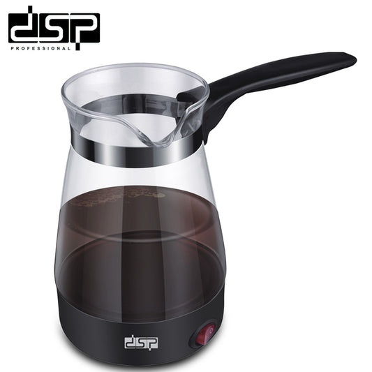 DSP 12 Cup Glass Coffee Pot Replacement - 500ml, 600W with Hidden Stainless Steel Heating Element, Heat-Resistant Handle, Red Indicator (220-240V, Clear)