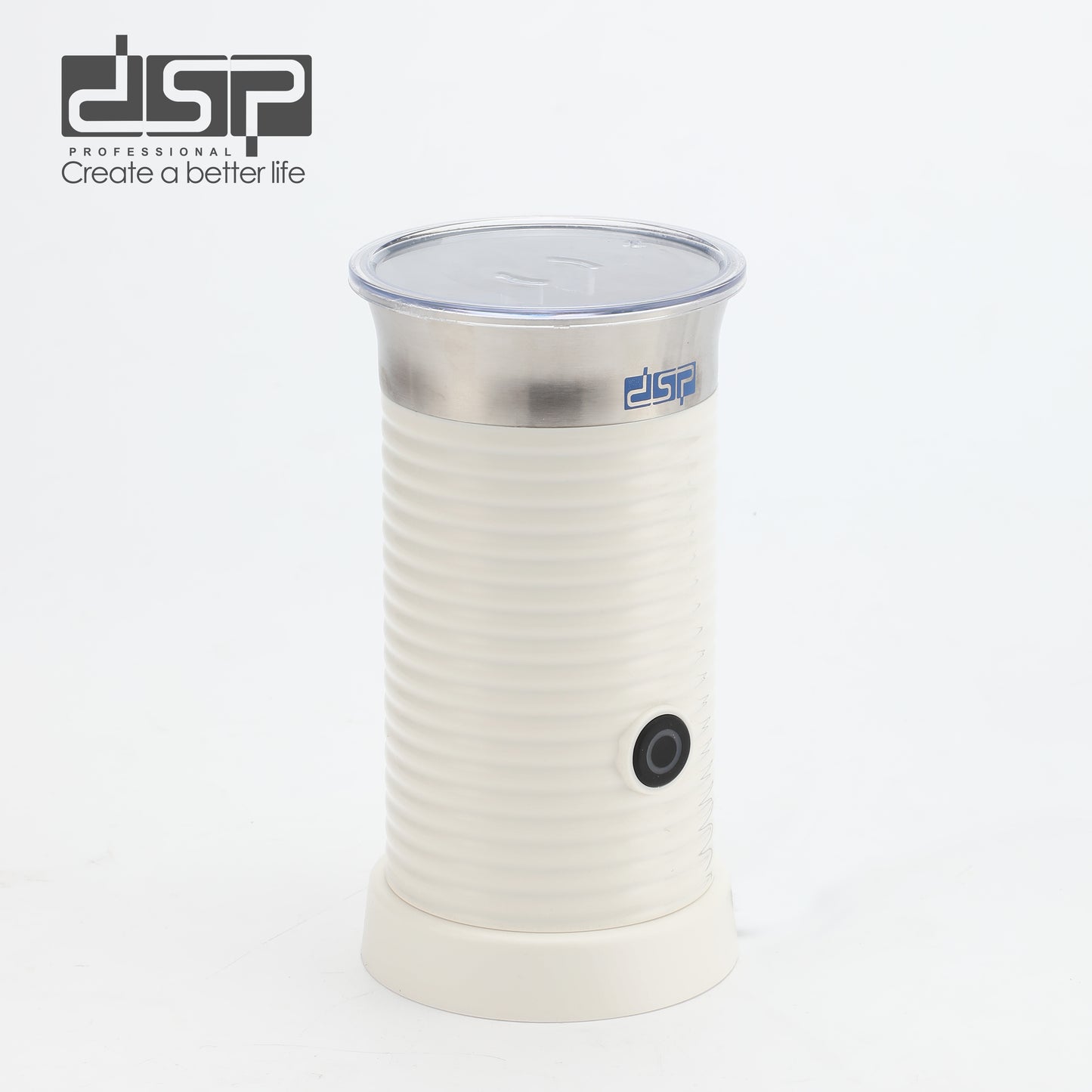 DSP Milk Frother, 550W Upgraded 4-in-1 Electric Milk Frother & Warmer with Auto Shut-Off, Hot & Cold Foam Maker for Coffee, Latte, Cappuccino – Fast 3500RPM, 304 Stainless Steel, Overheat Protection