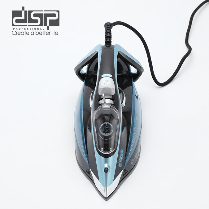 DSP 2400W Steam Iron for Clothes, Ceramic Soleplate, 360ml Tank, 32-42g/min Steam, Spray/Burst/Continuous Steam, Self-Clean, Auto Shut-Off, Retractable Cord, 6 Preset Modes for All Fabrics