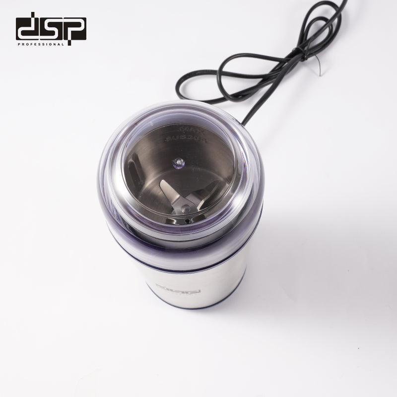 DSP Electric Coffee & Spice Grinder for Home Use – 200W Powerful Motor, 100g Capacity, Stainless Steel Blades & Detachable Cup, One-Touch Button, Low Noise – Perfect for Coffee Beans & Spices