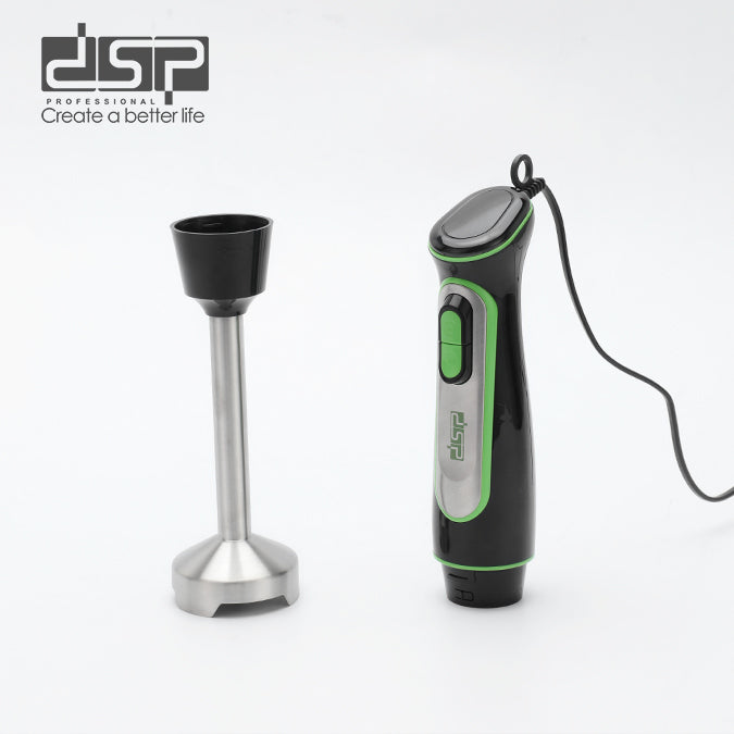 DSP Immersion Blender Handheld, 500W Cordless Electric Hand Mixer with 4 Stainless Steel Blades, 6-Speed Electronic Touch Control & LED Display, Detachable 304 Stainless Steel Stirring Bar for Smoothies, Puree, Baby Food