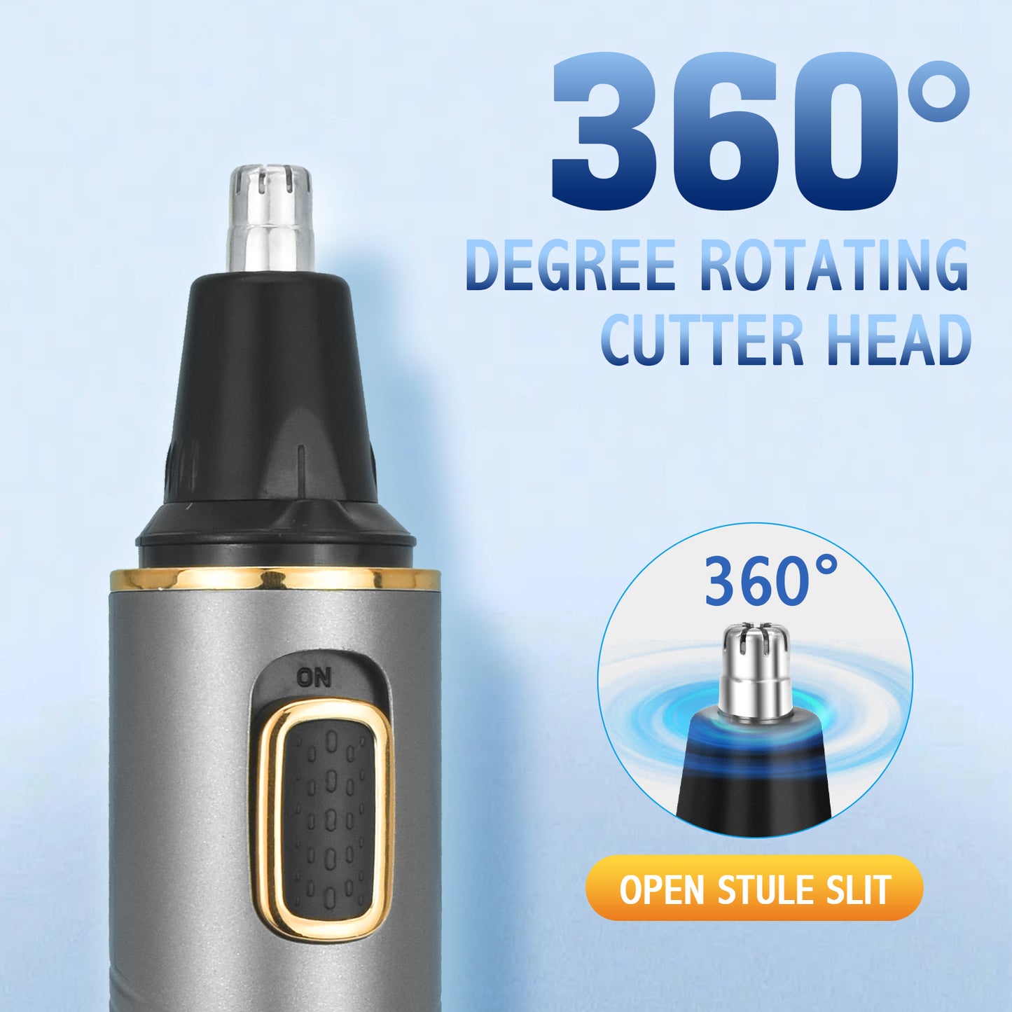 All-in-One Trimmer for Nose Eyebrow Sideburns, 8500RPM Motor 120mins Use, IPX5 Waterproof USB Rechargeable with Accessories Men's Grooming Kit