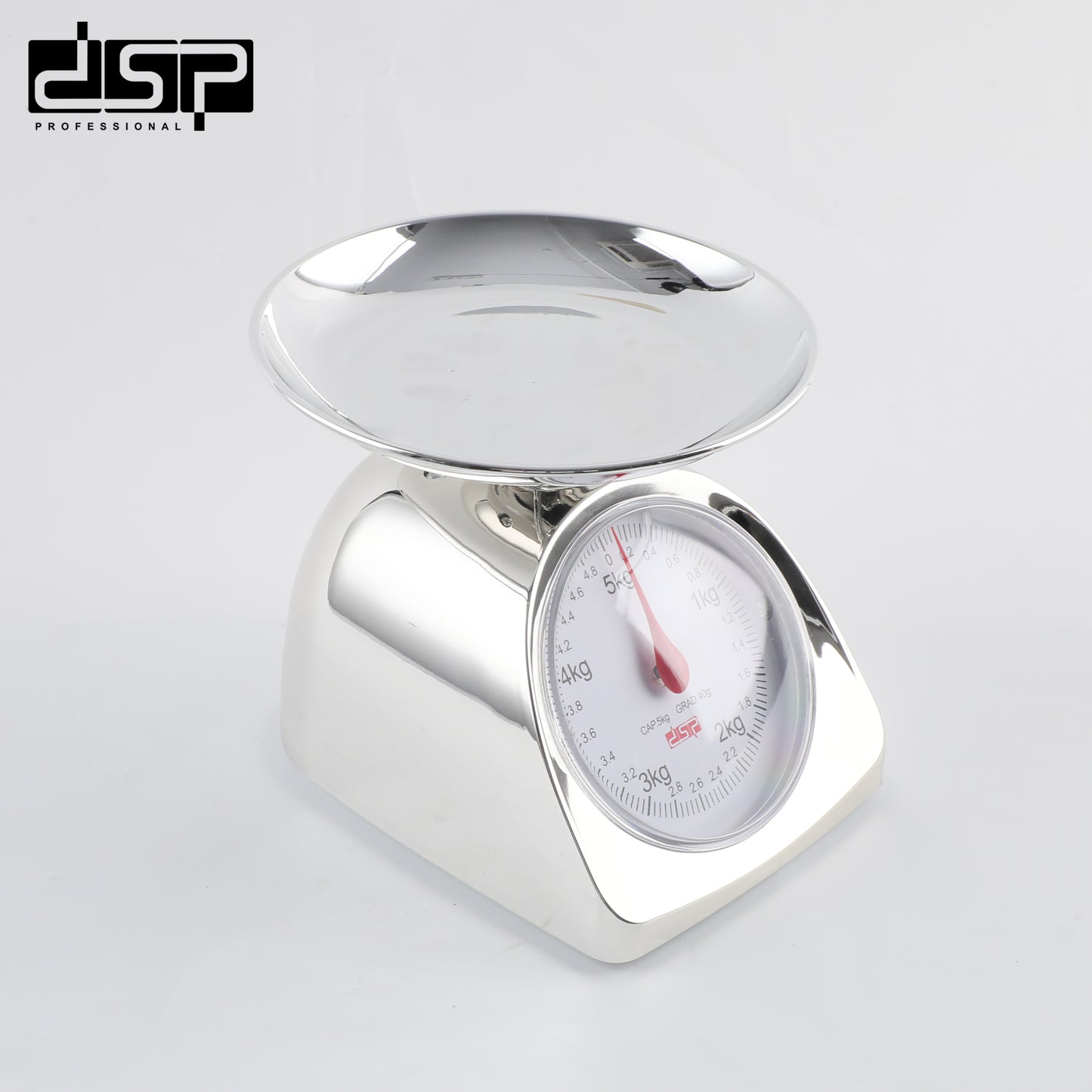 DSP Mechanical Kitchen Scale, Food Scale with Bowl – 5000g/11lb Capacity, 40g Graduation, ABS Material, Easy-Clean Tray for Home Kitchen