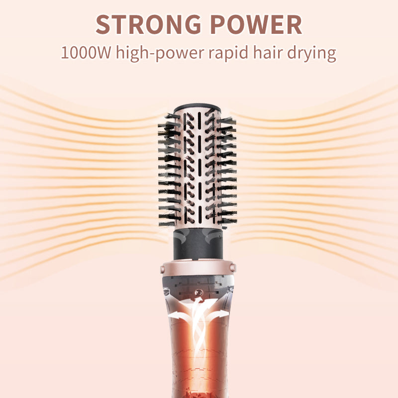5 in 1 Rotating Hot Air Styler, 1000W RS365 Motor 27000RPM, 3 Heat Settings with Soft Switch & Overheat Protection for Damage Free Salon Styling at Home