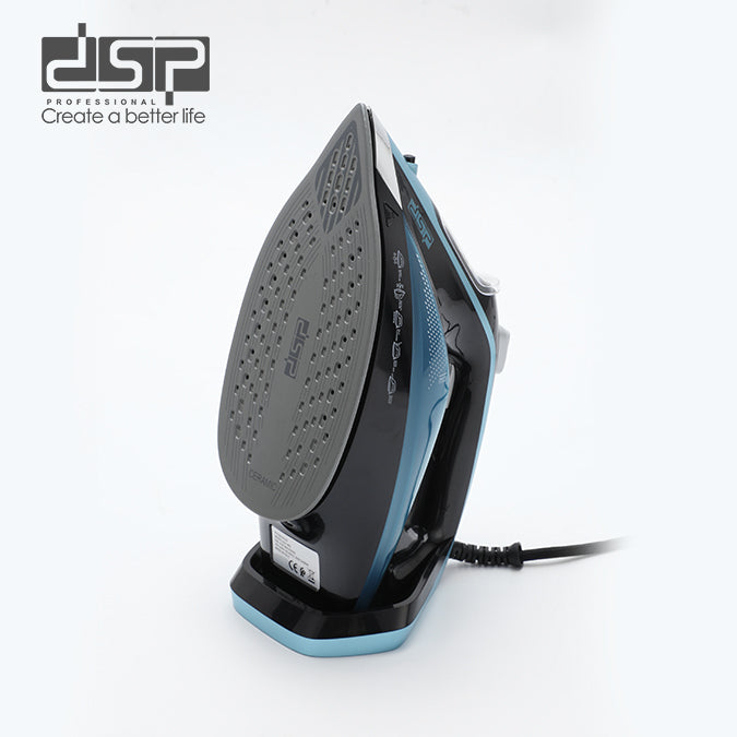 DSP 2400W Steam Iron for Clothes, Ceramic Soleplate, 360ml Tank, 32-42g/min Steam, Spray/Burst/Continuous Steam, Self-Clean, Auto Shut-Off, Retractable Cord, 6 Preset Modes for All Fabrics