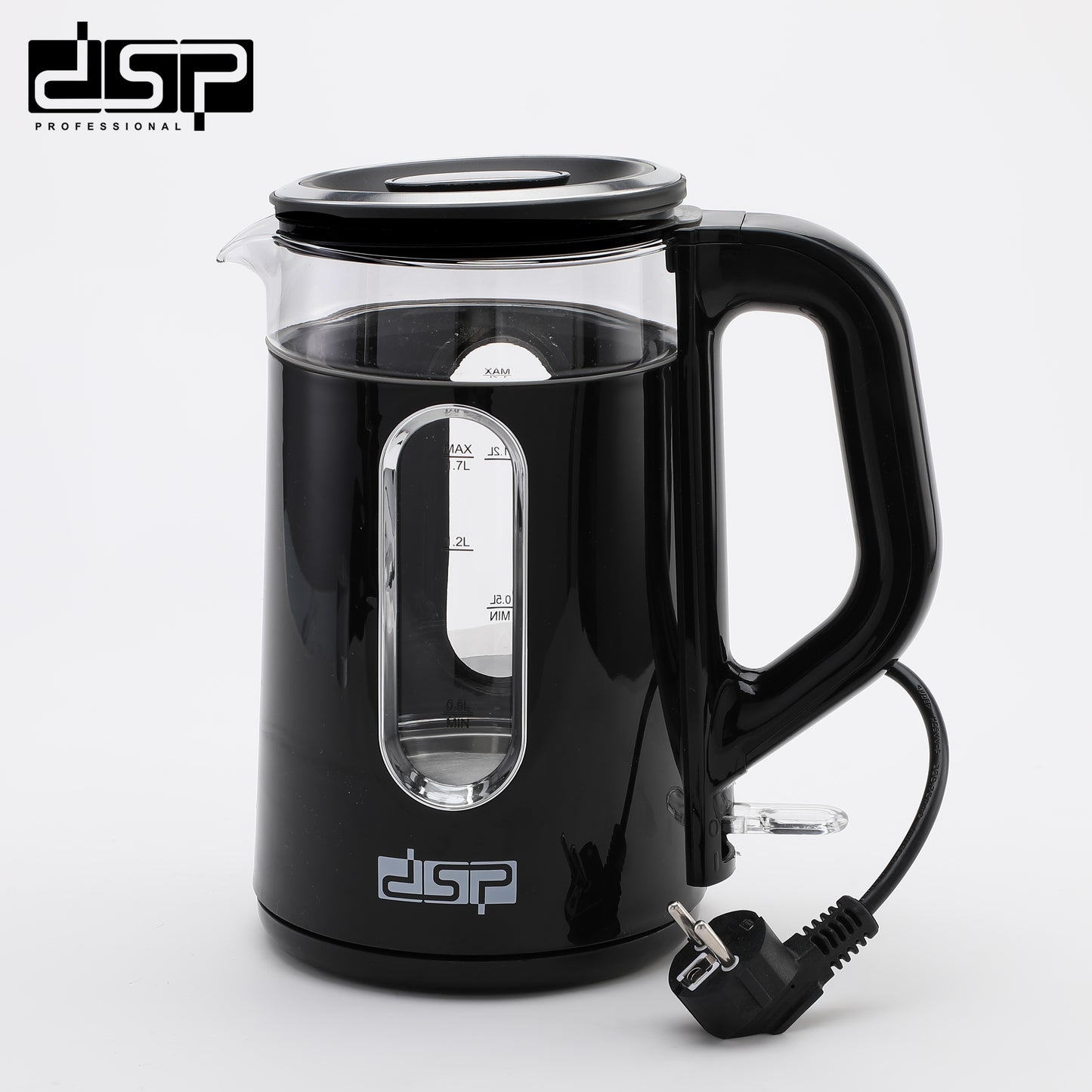 2200W Fast Boil Electric Kettle, 1.7L Glass & Cordless Design with Auto-Off, S/S 304 Heating for Home Kitchen Safety
