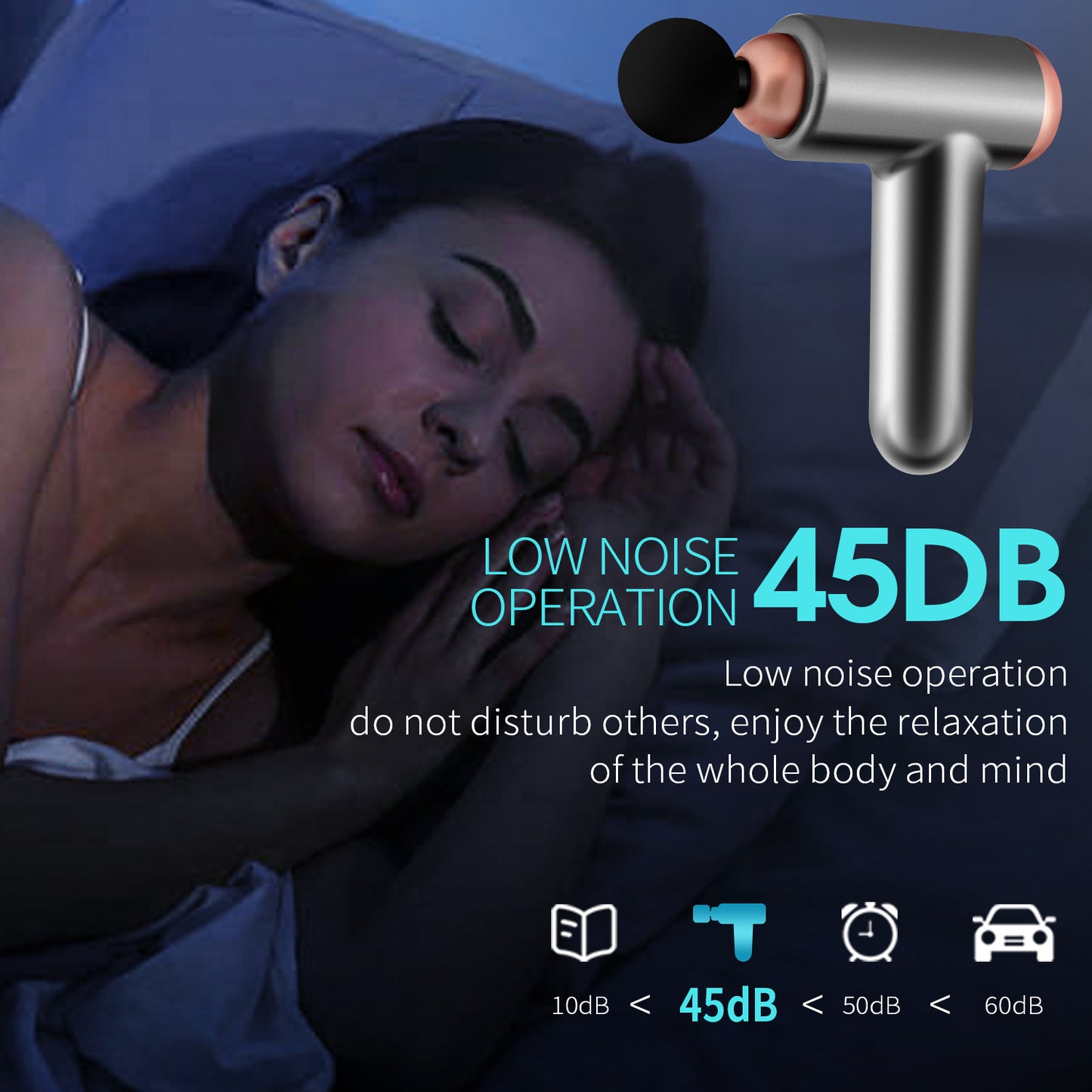 Dual 18650 Battery 24W  Professional Massage Gun, 3000RPM Deep Tissue with 32 Speeds & 4 Attachments for Home Muscle Recovery