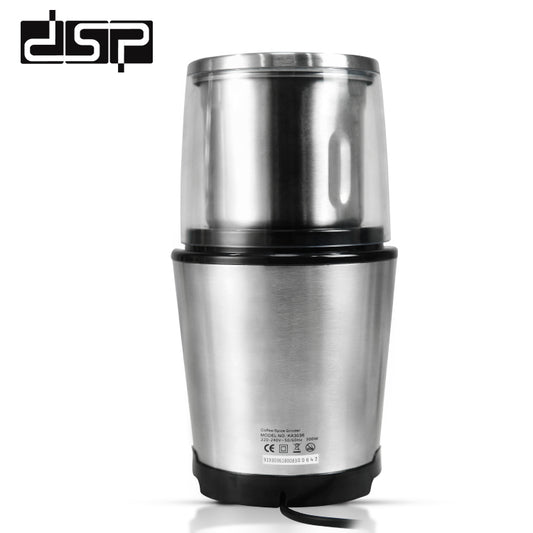 300W Professional Coffee Grinder with Stainless Steel Body, Pulse Mode & Safety Lock, Low Noise Design for Espresso/French Press at Home