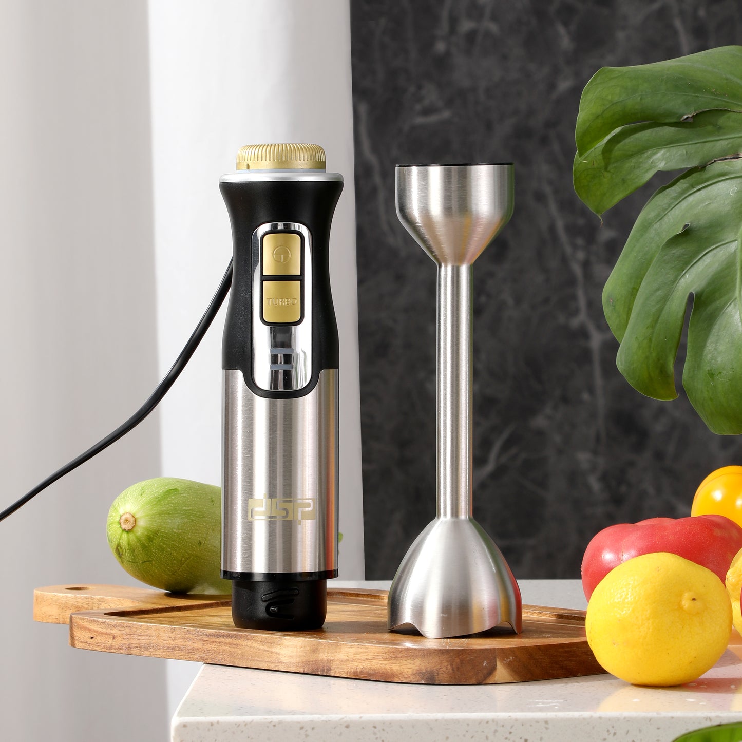 DSP 300W Immersion Blender, Handheld Cordless Electric Stick Mixer with 2 Speeds & Stainless Steel Blades for Smoothies, Shakes, Puree, Baby Food – Small, Lightweight & Perfect for Home Kitchens