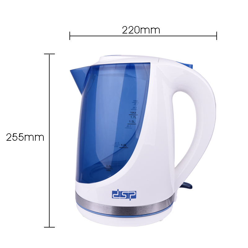 DSP Electric Kettle 1.7L – Fast Boiling Hot Water Kettle for Tea & Coffee, Auto Shut-Off, Boil-Dry Protection, 360° Rotating Base & Water Level Window, Safe & Efficient Kitchen Appliances (2200W, BPA Free)