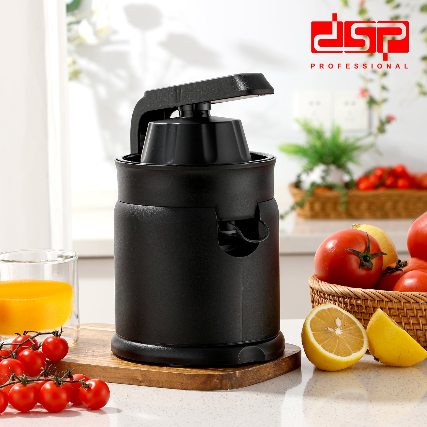 120W Detachable Effortless Press Pure Copper Motor Juicer, , Anti-Drip Food Grade PP, Non-Slip Base for Healthy Home Kitchen