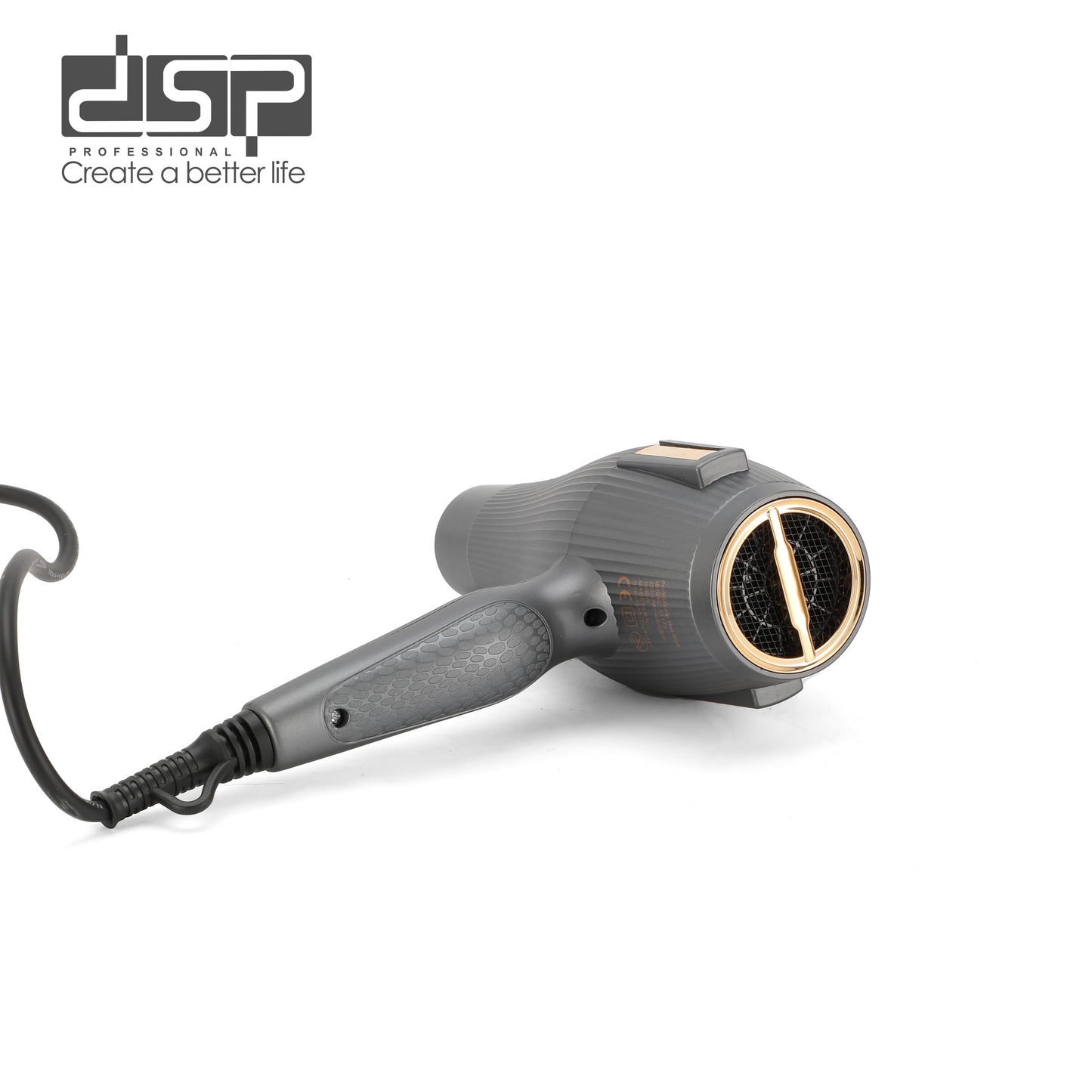 1600W Professional Hair Dryer with Pure Copper Motor, 2 Speeds & 3 Temp Settings, Cold Air & Overheat Protection, Damage-Free Fast Drying for Salon/Home Use