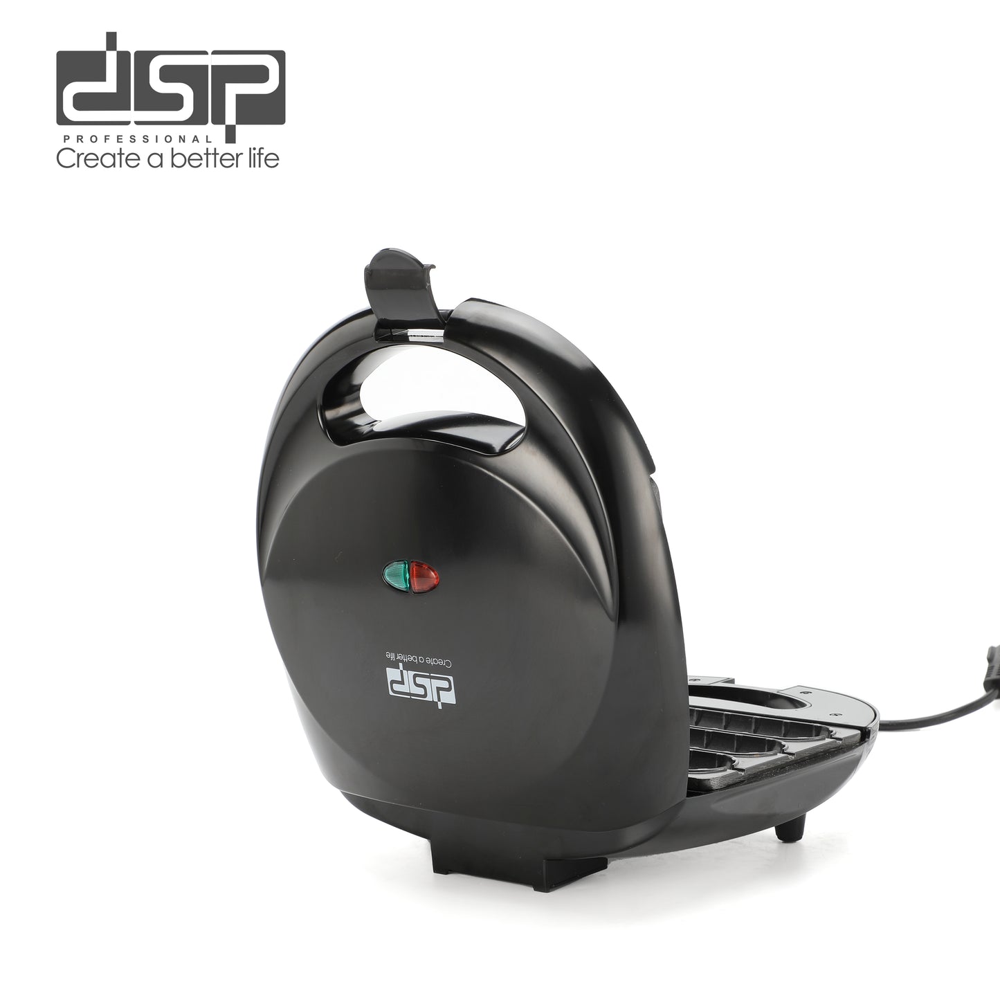 DSP Hot Dog Machine - 750W Electric Hot Cooker & Toaster with Nonstick Plate, Adjustable Temp, 3-Corn Dog Capacity, for Home Breakfast, BBQ, Quick Snacks